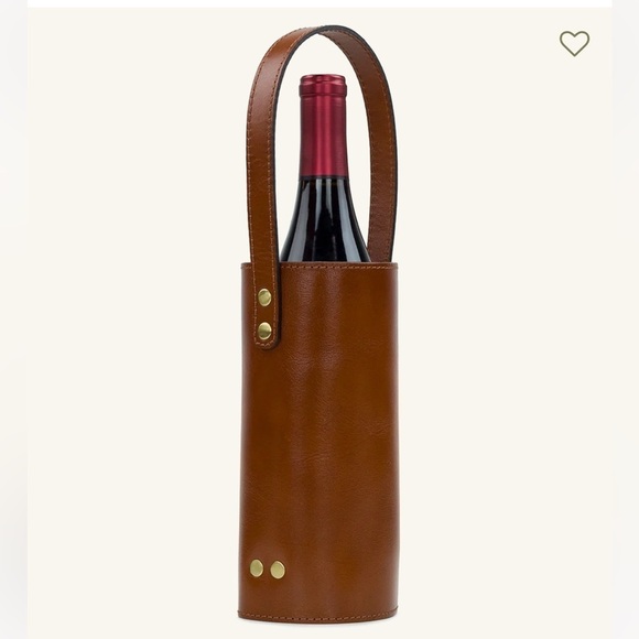 Patricia Nash, leather wine bottle carrier in gift box, new - Picture 3 of 8